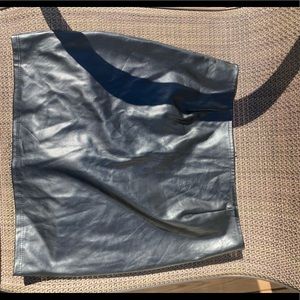 Leather mini skirt